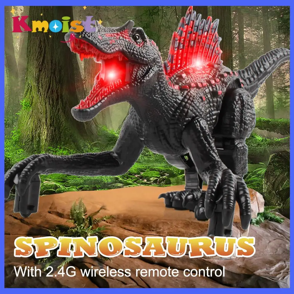 Controle Remoto Elétrico Simulação Spinosaurus Model Toy com Luz e Som, Dinosaur Toys for Kids, Presente para Meninos, Animal, 2.4G