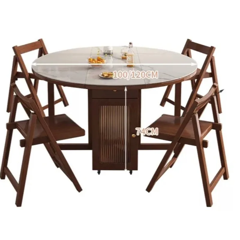 Space Saving Dinette Table Vintage Breakfast Round Portable Dining Table Kitchen Folding Muebles Para Cocin Furniture Home