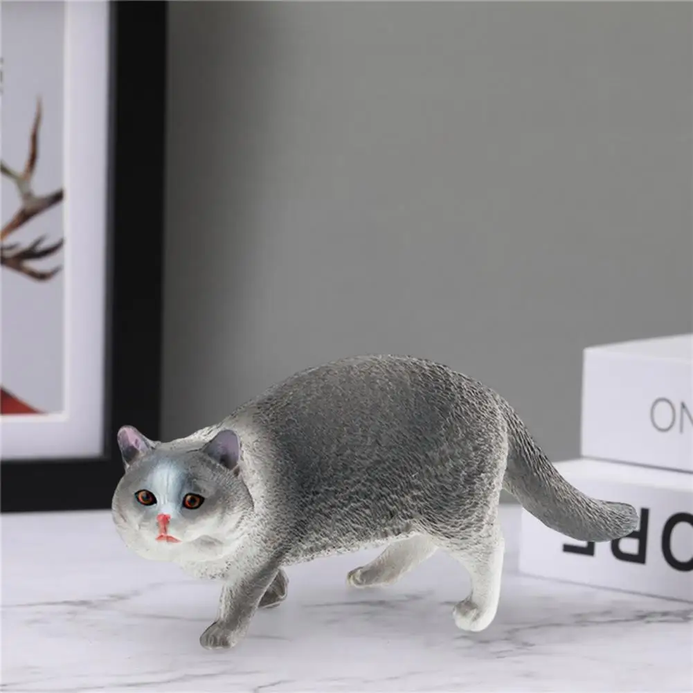 Figurines for Children Imaginative Play Toys Realistic Miniature Cat Figurine Ornament Toy for Christmas Birthday Gift Vivid