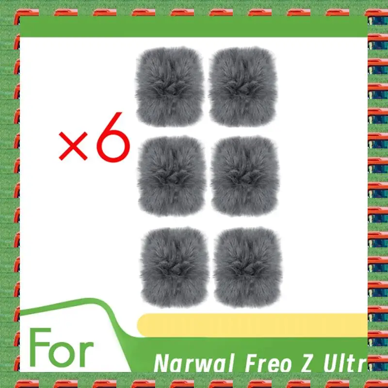 ABMO 6 PCS 걸레 베이스 보드 걸레 Narwal Freo Z 울트라 로봇 진공 청소기 교체 액세서리 울트라 내구성 액세서리
