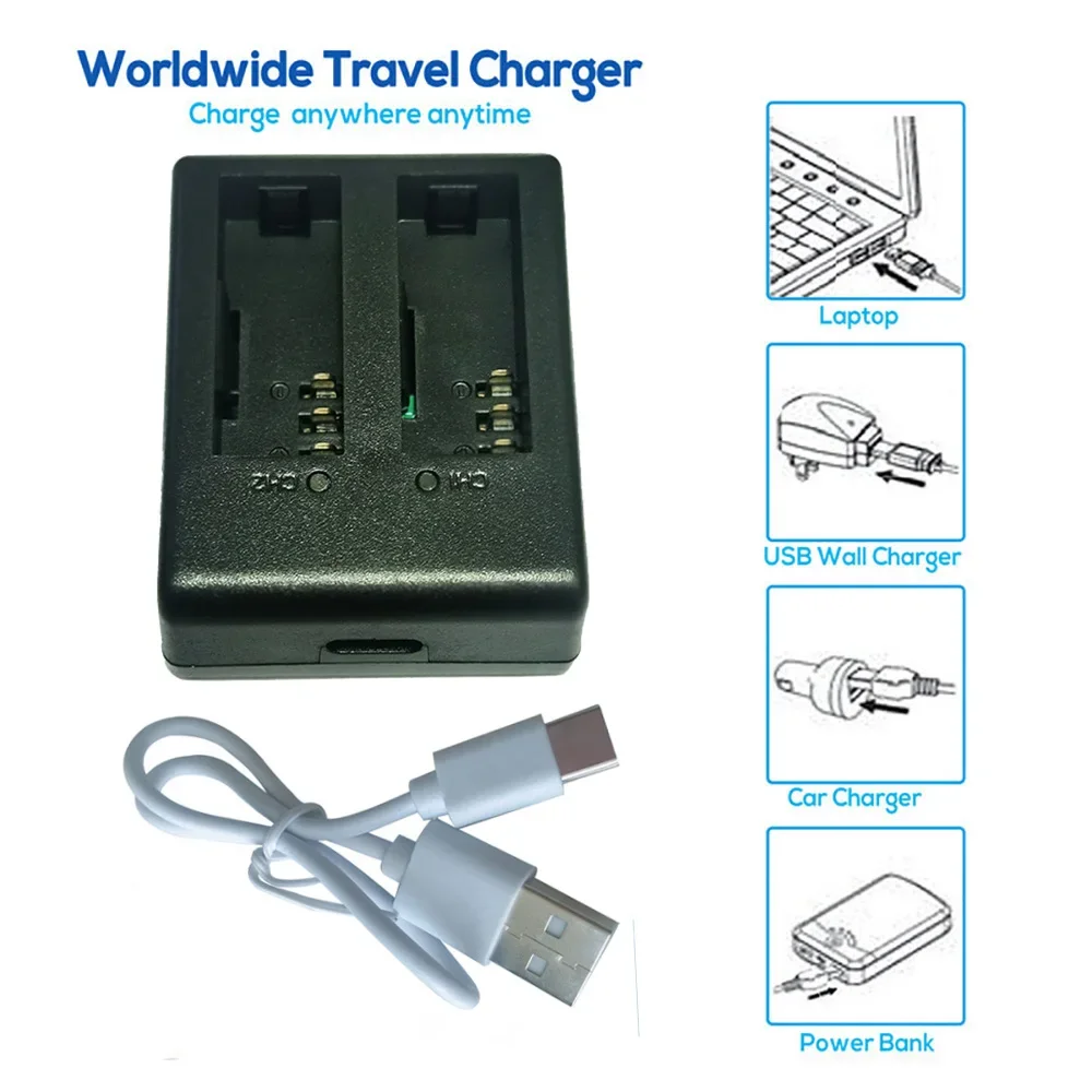 1050/1350 MAH Large Capacity Lithium Battery For Waterproof Sport Camera Action Camera Battery Life 1-3 Hours