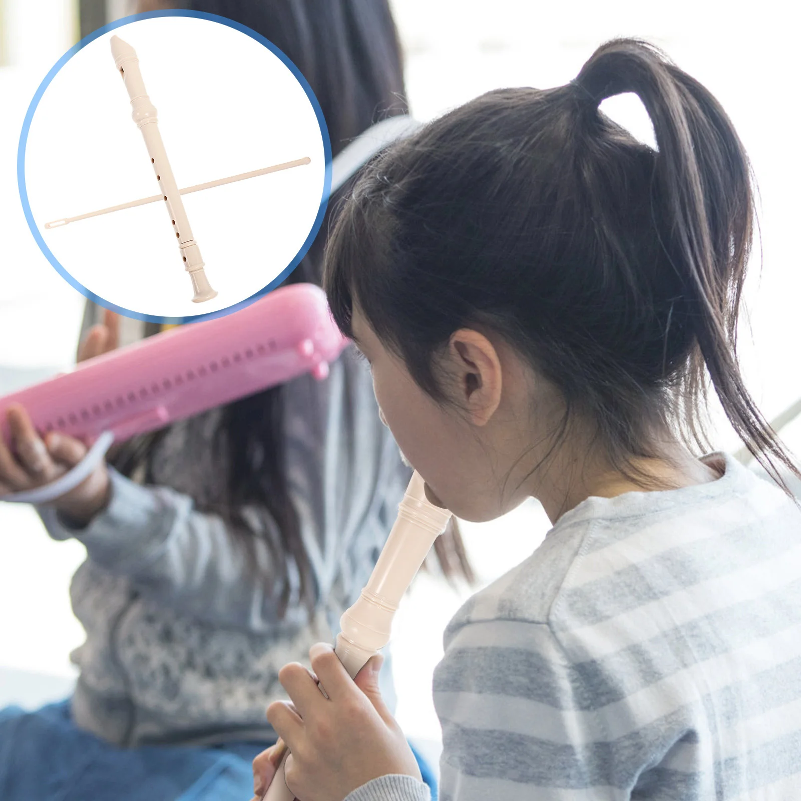 

Children Adults Practice Clarinet 6-Hole Beginner Solid Material Detachable 3-Part Design Wind Instrument Gift