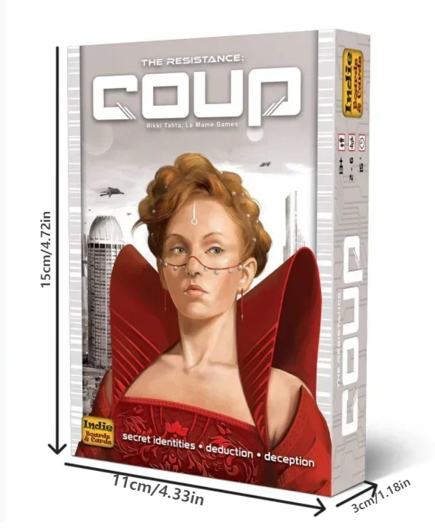 새로운 쿠포 보드와 카드 |   쿠데타 |   카드 게임 |   14세 이상 |   2~6인용 |   15분의 플레이 시간