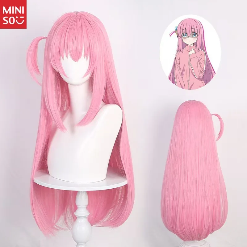 Hitori Gotou (Bocchi Hitori) Cos Perruque - Nouvel Anime Bocchi le Rocher! Perruque de cosplay rose cheveux longs