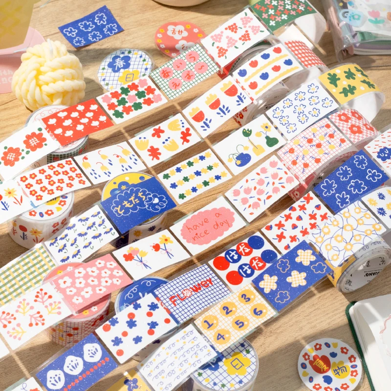 

Журнал GO 3x200 см, цветочные цветы, малярная лента, декоративная бумажная лента, наклейки для скрапбукинга, подарочная упаковка, сделай сам, ремесло