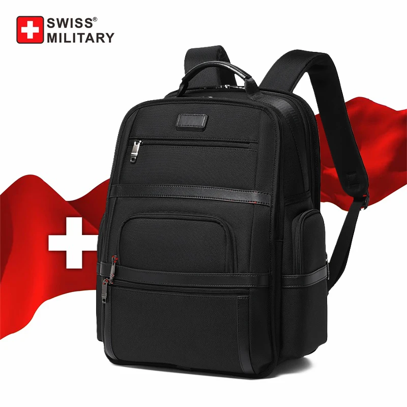 

SWISS Men's Backpack Oxford Waterproof Backpack Business Computer Bag Leisure Travel Backpack High School Student Backpack