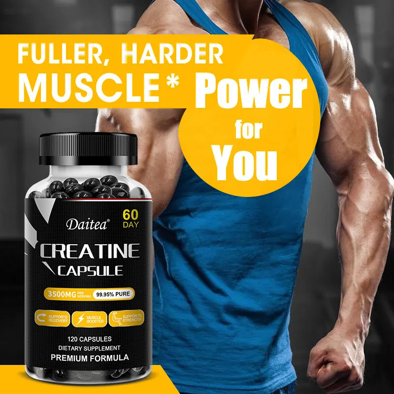 Creatine Supplement Monohydrate Helps Build Muscle, Repair and Improve Athletic Performance, Increase Energy and Fight Fatigue