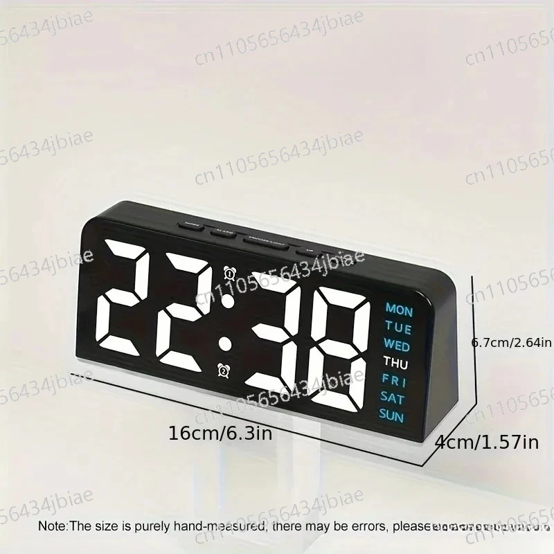 New Digital LED Alarm Clock Desktop Table Clock Night Light with Time Temperature Display Backlight Snooze Clock Modern Decor