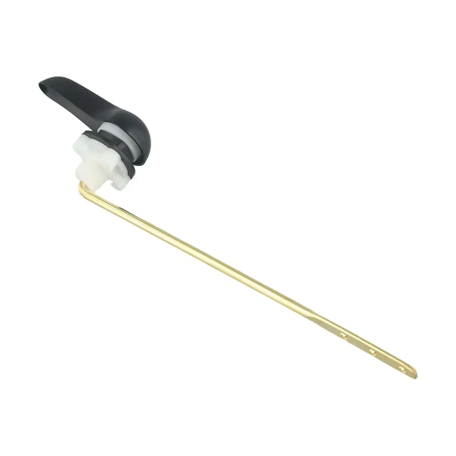 Toilet Tank Front Mount Flush Handle Replacement Black Easy Installation Adjustable Length Compatible With Most Toilet Tanks
