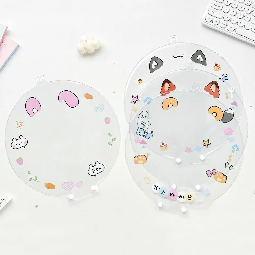 Cartoon PVC Picket Fan Cover Portable Dustproof Uchiwa Fan Sleeve Clear Cheering Fan Storage Case Idol Concert Fans