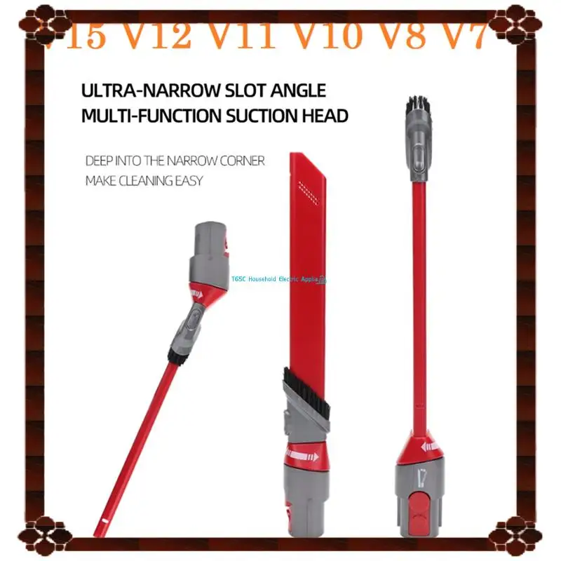 For Dyson V7 V8 V10 V11 V12 V15 Vacuum Cleaner Parts Traceless Dust Removal Soft Brush+Crevice Cleaning Brush+Hose+Switch Lock