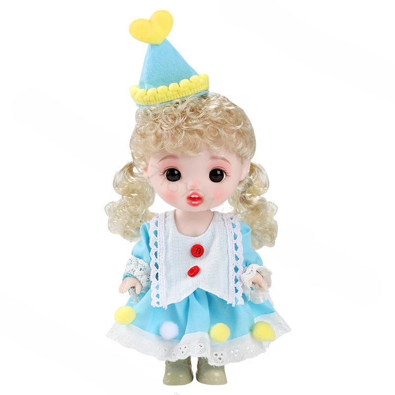 22CM 新しい可愛いロリータ系プリンセスドールおもちゃ 1/6 BJD ビニール人形 大きな目 関節可動 かわいい顔 マルコ DIY ドレスアップおもちゃ