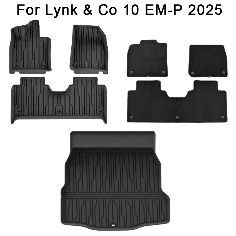 

TPE Floor Mat for Lynk & Co 10 EM-P 2025 Car Foot Mats Interior Liner Waterproof Trunk Pad Carpet Left Hand Drive