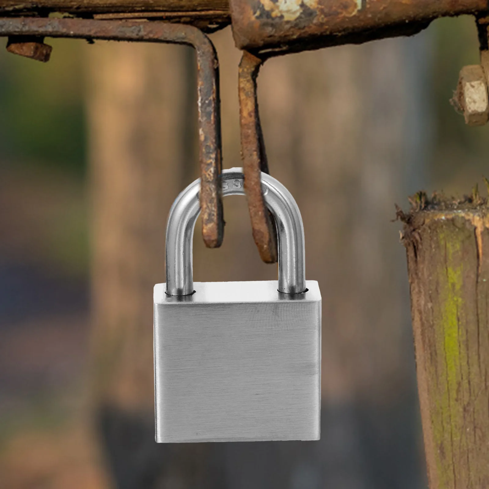 

Stainless Steel Padlock Small Luggage Lock With Key Door Locker Bolt Durable Rust Resistant Water Drain Safe Sturdy Outdoor