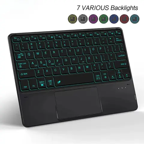 Backlit Bluetooth Keyboard with Touchpad For iPad 11th 2025 A16 Air 13 Air11 M3 2025 Pro 11 Touch Keyboard For Samsung A9 S10