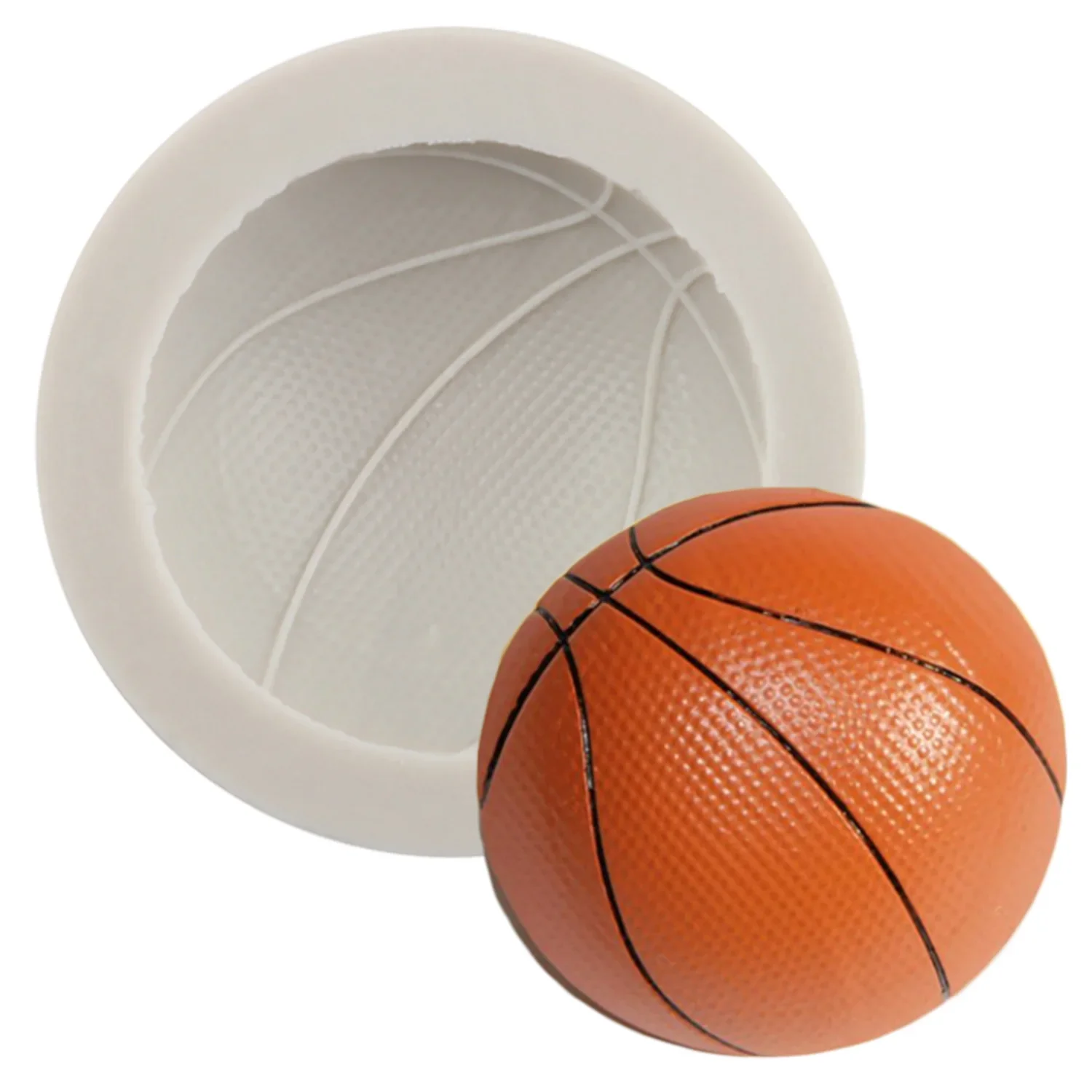 Basketball Silicone Mold Cupcake Topper Fondant Molds Birthday Party Cake Decorating Tools Chocolate Gumpaste Moulds Candy Mould