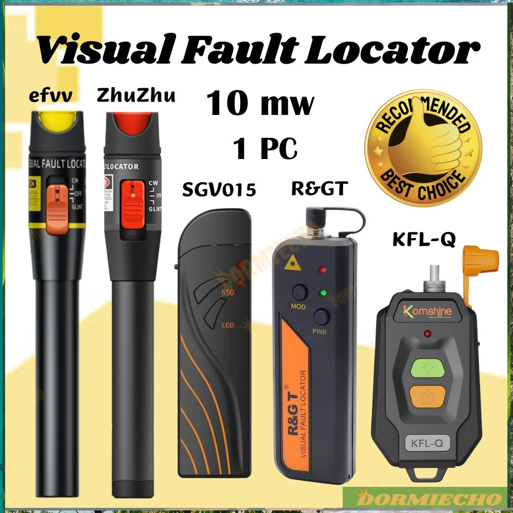 

High Quality 1 PC VFL 10mW FC/SC/ST Connector Visual Fault Locator Red Laser Light Pen Type Multichoice Fiber Optic Cable Tester