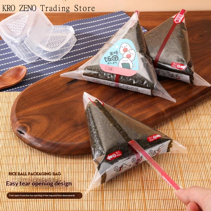 20/100 Pcs Onigiri Wrappers Triangular Rice Ball Packaging Bags Nori Seaweed Onigiri Sushi Easy Tear Portable Bento Supplies