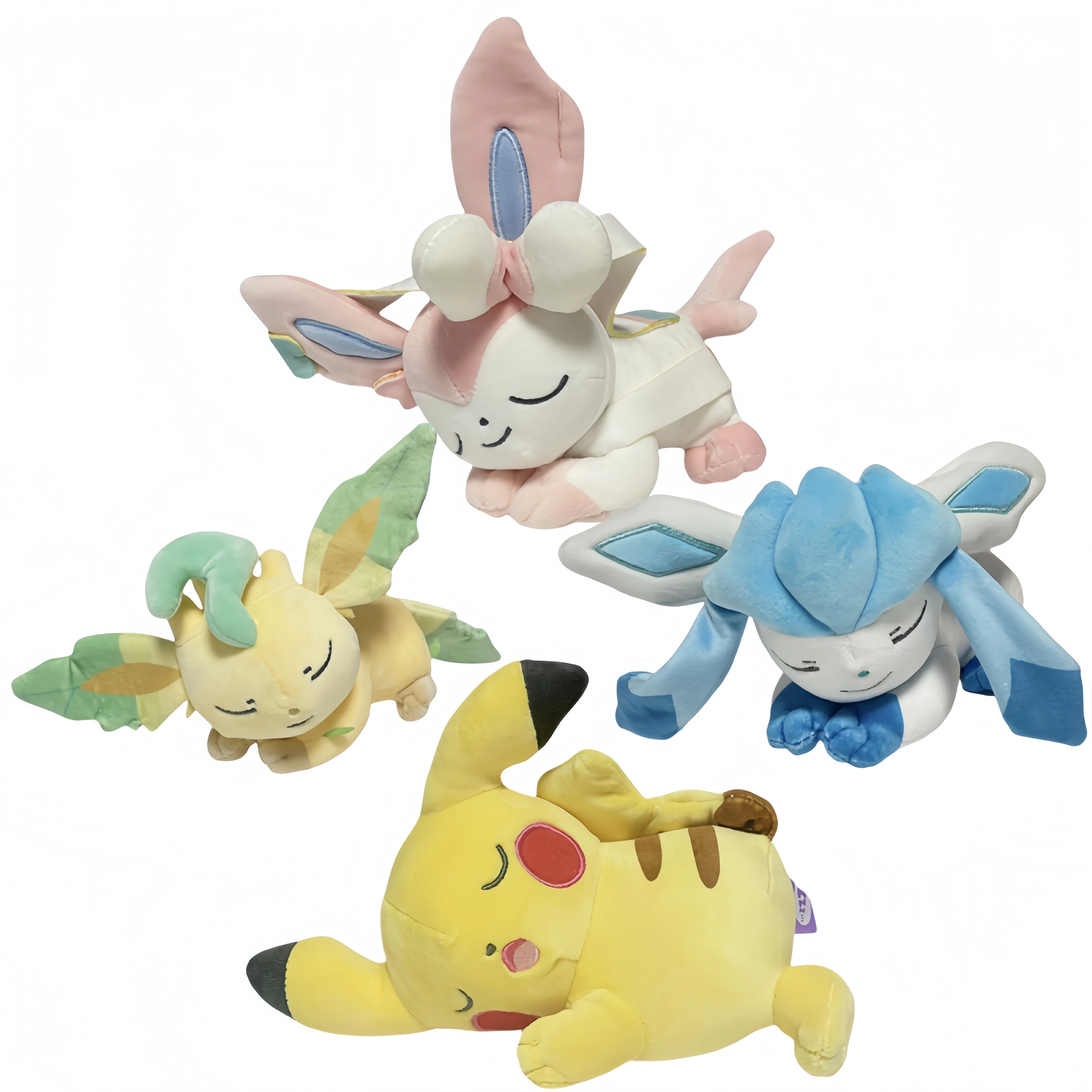 

Sleeping Pokemon Plush Pikachu Plushie Toy Eevee Evolution Glaceon Leafeon Sylveon Charizard Gengar Piplup Sprigatito Pawmi Doll