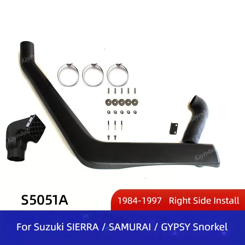 Off Road 4x4 Accessories Car Air Ram Intake Snorkel Kit For 1984-1997 SUZUKI SIERRA/SAMURAI/GYPSY Wading Breath Hose Tube Set