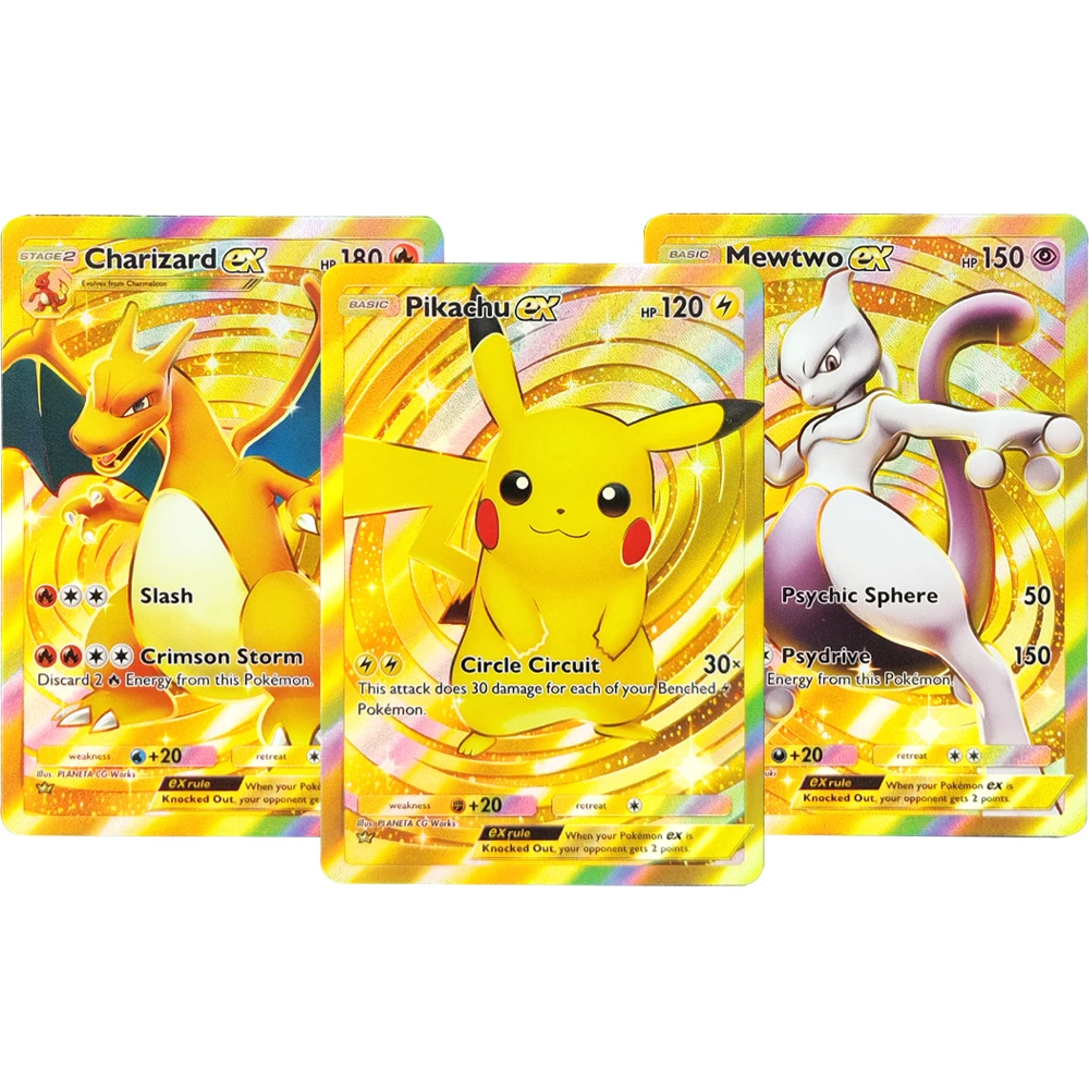 

3 шт./компл. Genetic Apex (A1) Card Ex Пикачу Чаризард Коллекция Mewtwo TCG Карманная карта покемонов