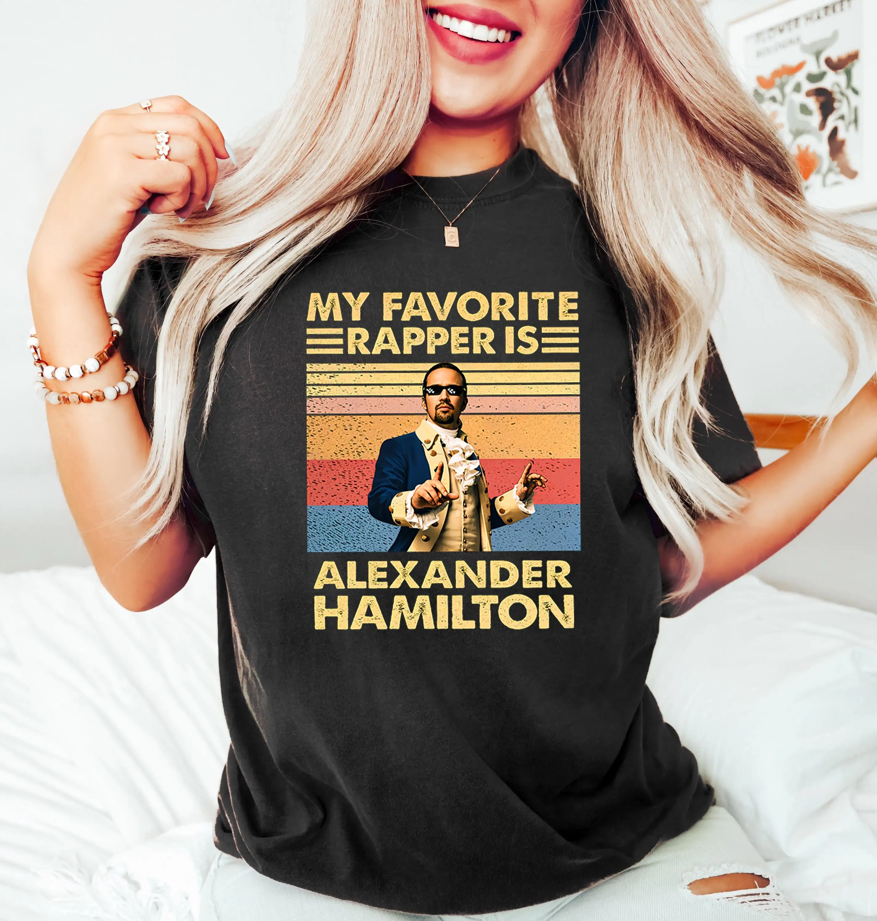 My Favorite Rapper Is Alexander Hamilton Shirt, My Favorite Rapper Shirt, Funny Gift Tee, Retro Alexander Hamilton Shirt