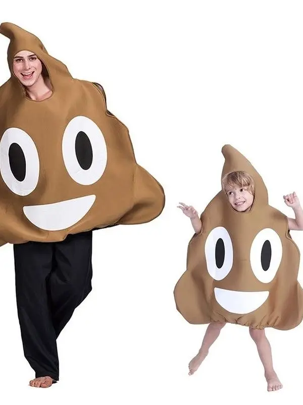 

Хэллоуин костюм родителей и детей Funny it Exprion Big Poop одежда для косплея мужской забавный наряд полиэстер материал