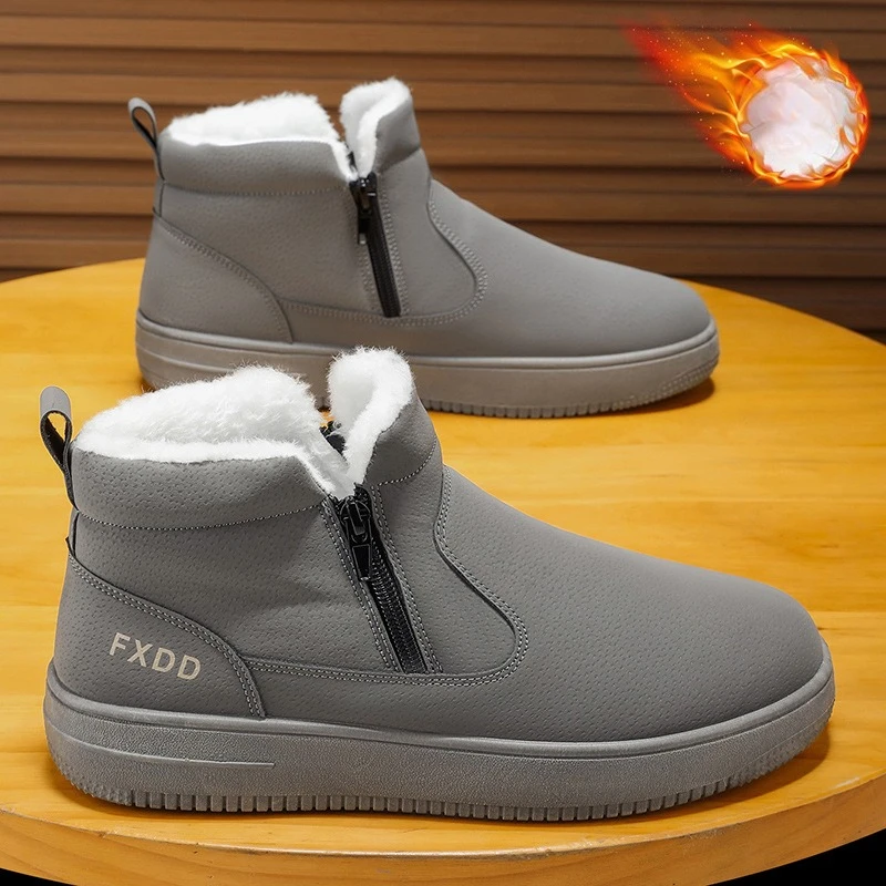 جديد الرجال الشتاء أحذية عمل الحرارية اصطف عالية أعلى أحذية الثلوج مكتنزة وحيد عدم الانزلاق مقاوم للماء الدافئة حذاء من الجلد الأحذية في الهواء الطلق