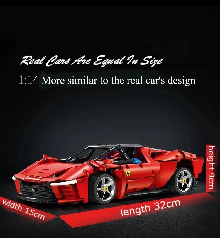 

1:14 Technical SP3 Super Sports Car Building Blocks Racing Car City Speed Famous Vehicle Bricks Model Toys Kid Gift