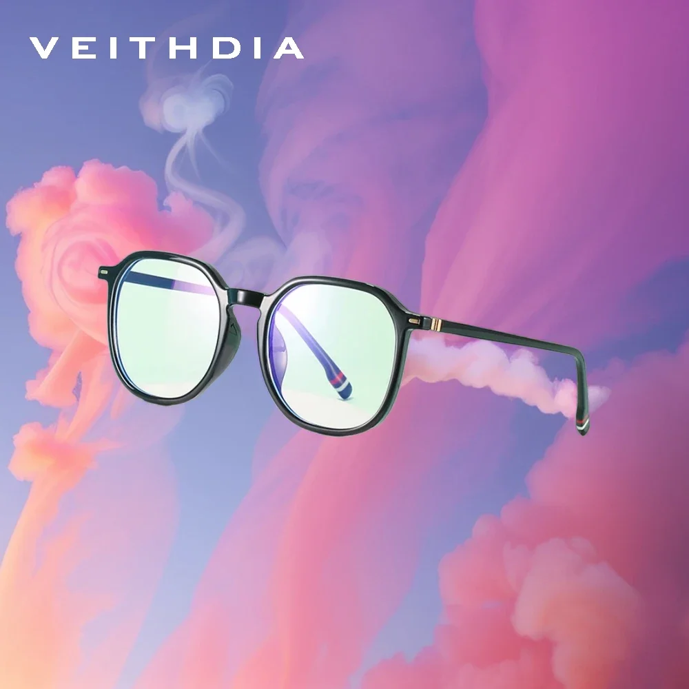 veithdia-真新しいブルーライトブロックメガネフレームコンピュータ読書-ゲーム-テレビ-電話抗疲労ユニセックス眼鏡-vef5504
