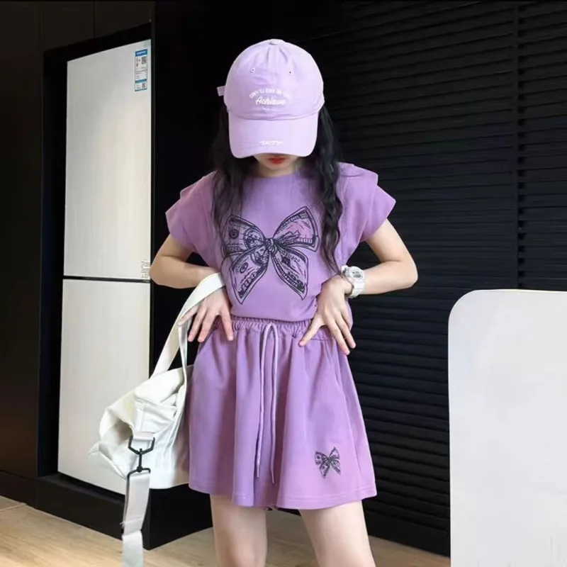 Roupas de verão para meninas usam roupas infantis configuração de meninas conjuntos infantis de 10 a 12 anos a partir de 8 conjunto de agasalho para meninas coreano 4 7 9