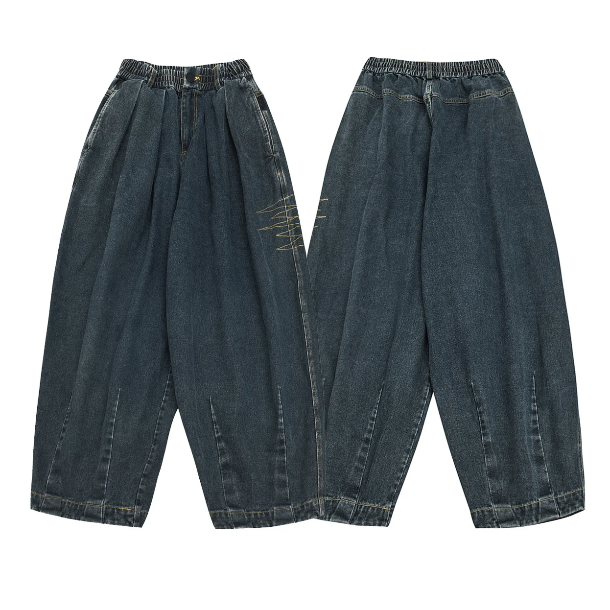 

Firmranch New 2025 High Street Loose Drapey Bloomers Carrot Denim Pants Both For Men/Women Baggy Retro Jeans Oversized Pants