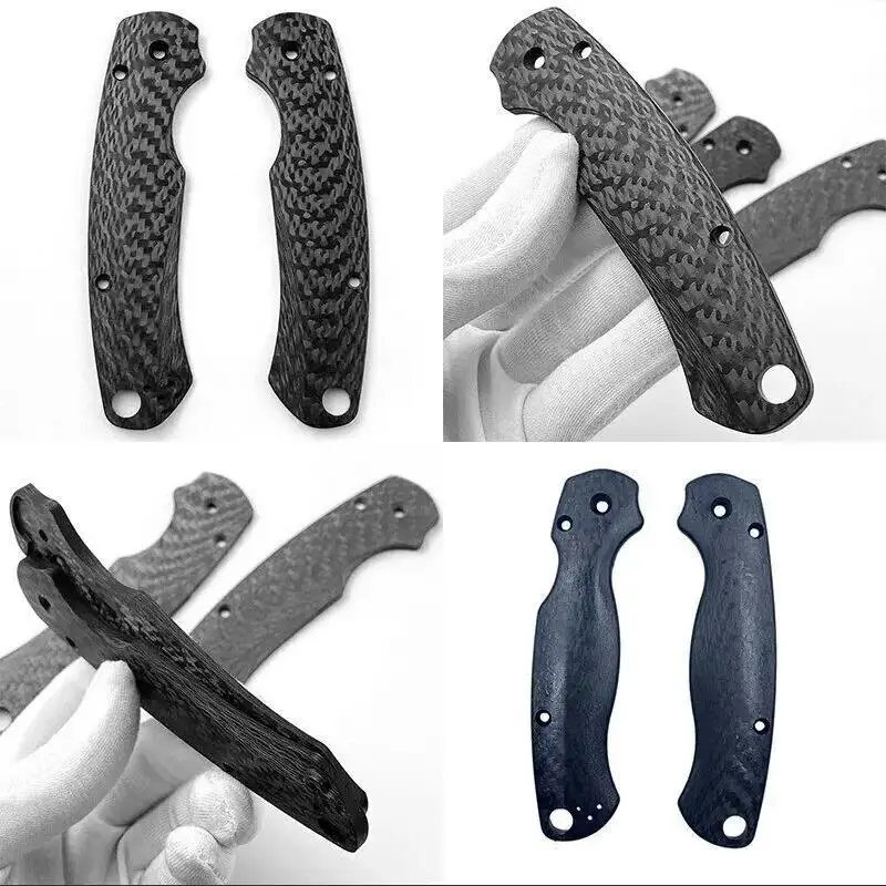 

2 Types Full 3K Carbon Fiber Handle Scale for Spyderco Paramilitary 2 Para2 C81