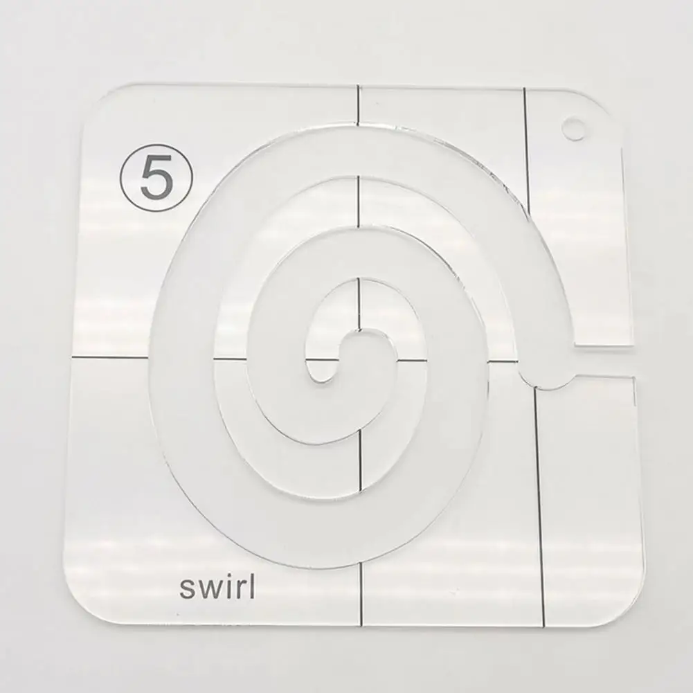 Easy-to-use Quilting Tool Practical Acrylic Quilting Template Free Motion Ruler for Diy Craft Domestic Sewing Machine Enhance