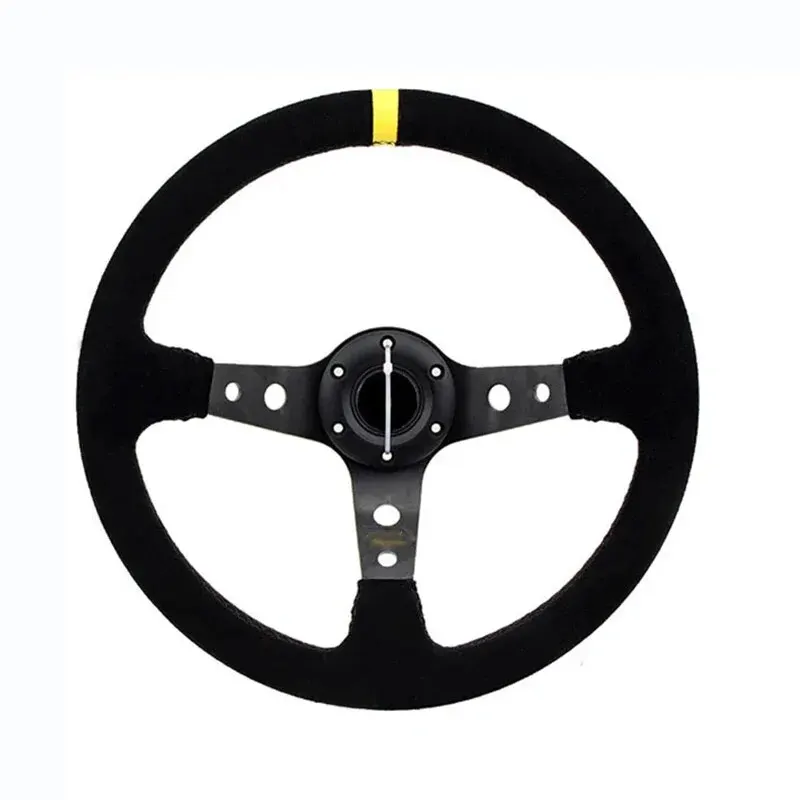 14 Inch 350mm Modification Suede Steering Wheel Frosted Personalized Competitive Racing Steering Wheel Universal