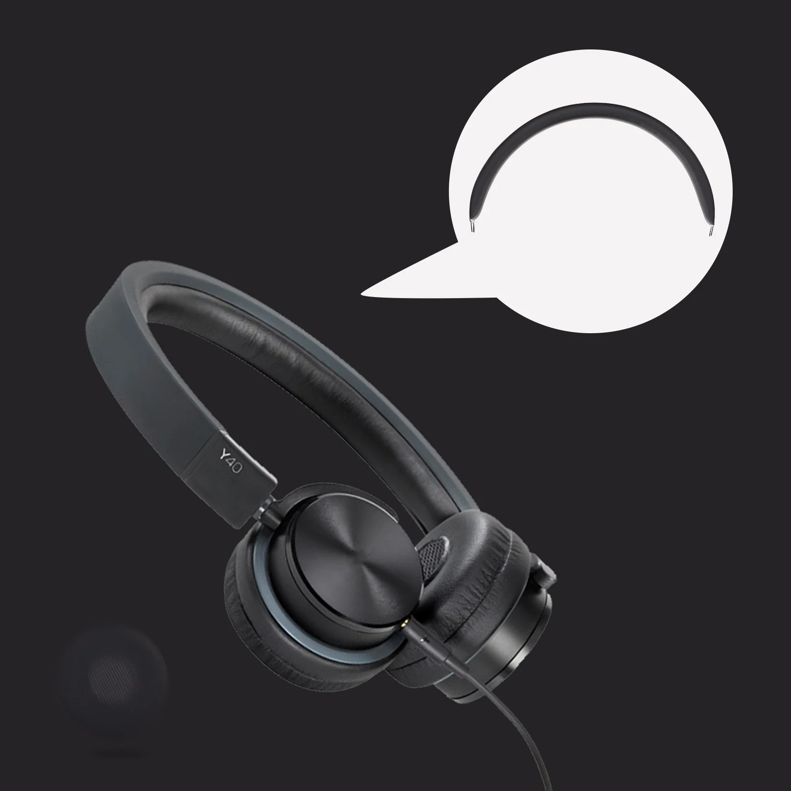 

1 pc Head Beam Cushion Pad For Sakg Y40 Y45Bt Headphones Soft Elastic Foam Replacement Black Lightweight Scratch Resistant