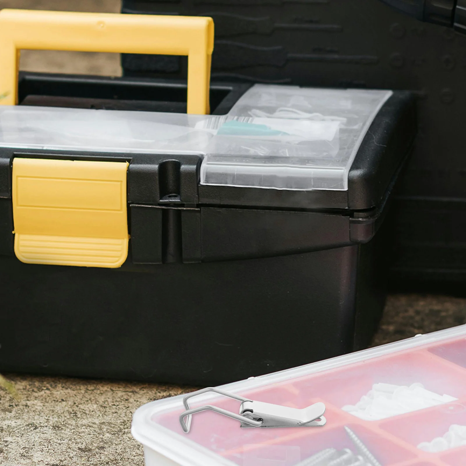 

4pcs Stainless Steel Snap Buckle Durable Latch Fastener For Toolboxes Cabinets Industrial Applications Adjustable Toggle Clamp