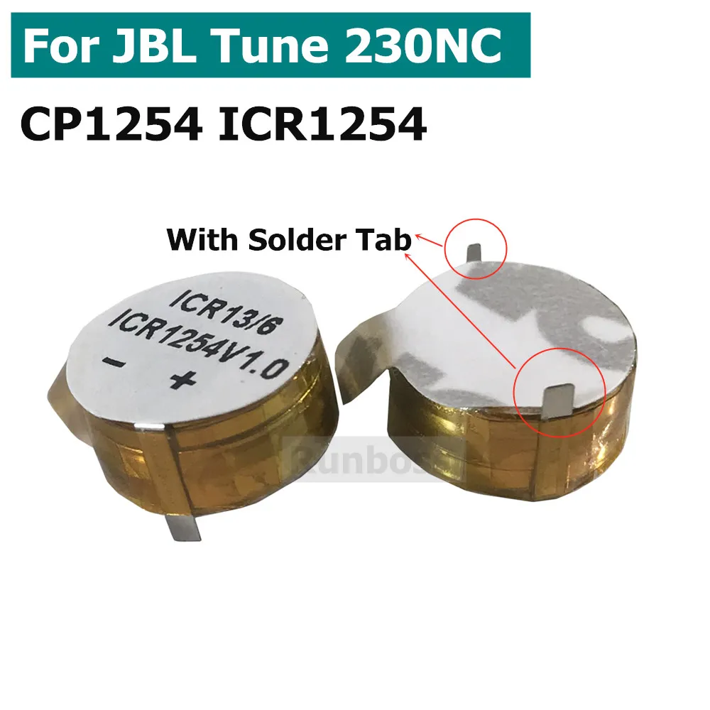 

2PCS/Lot New CP1254 70mAh Bluetooth Headset Battery For JBL Tune 230NC 230 NC TWS Earbuds T230NC Headphones