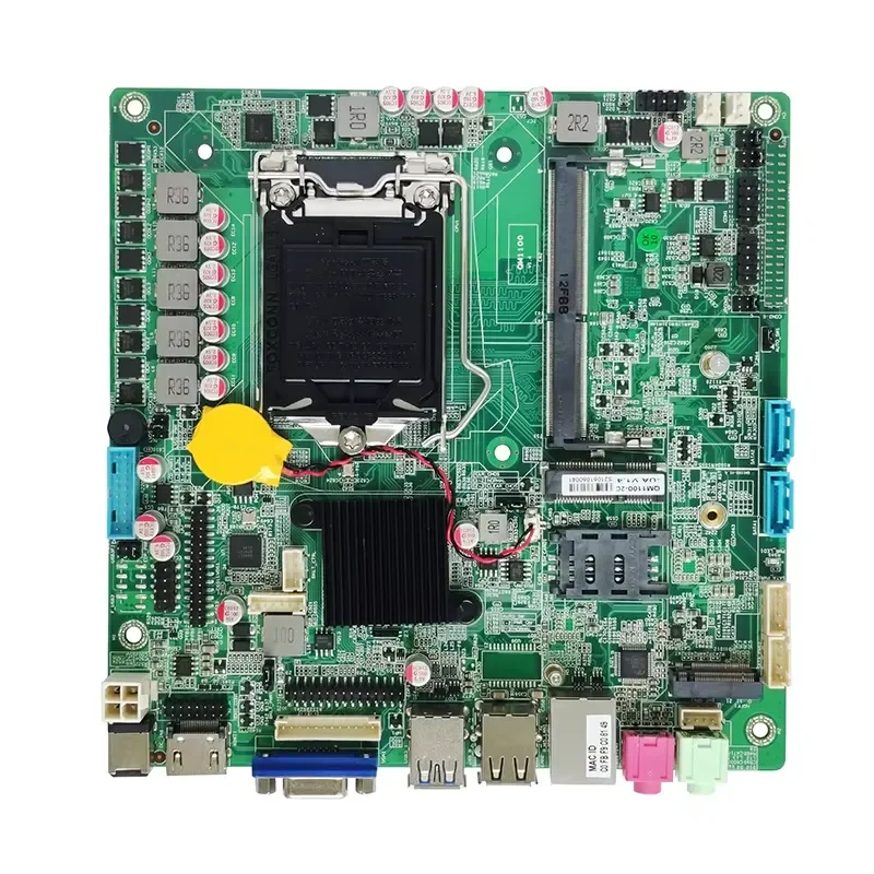 BOLRZO 2026 ELSKY LGA 1151 main board with processor I7-7700 4K for desktop H110 M. 2_SSD Mini-PCIE SIM slot