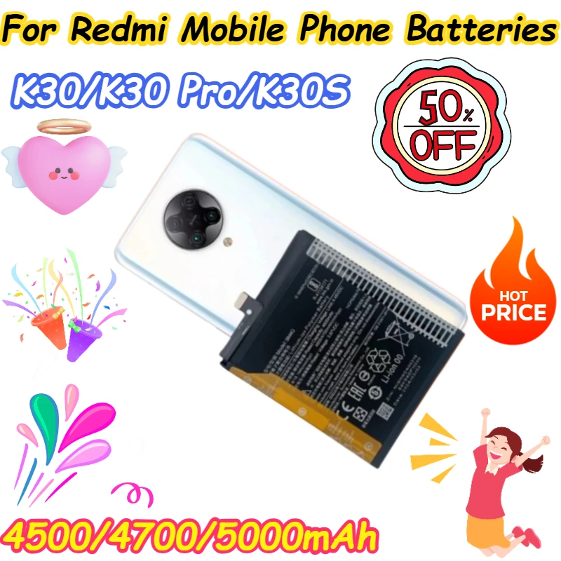 4500/4700/5000mAh for Redmi K30/K30 Pro/K30S Mobile Phone Batteries