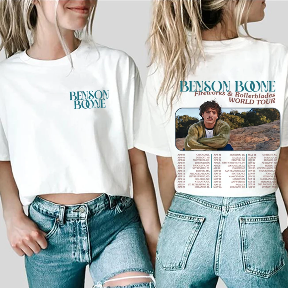 Benson Boone Fireworks & Rollerblades Tour Tshirts Tops Benson Boone Shirt 90s Vintage Shirt Graphic T Shirts Unisex