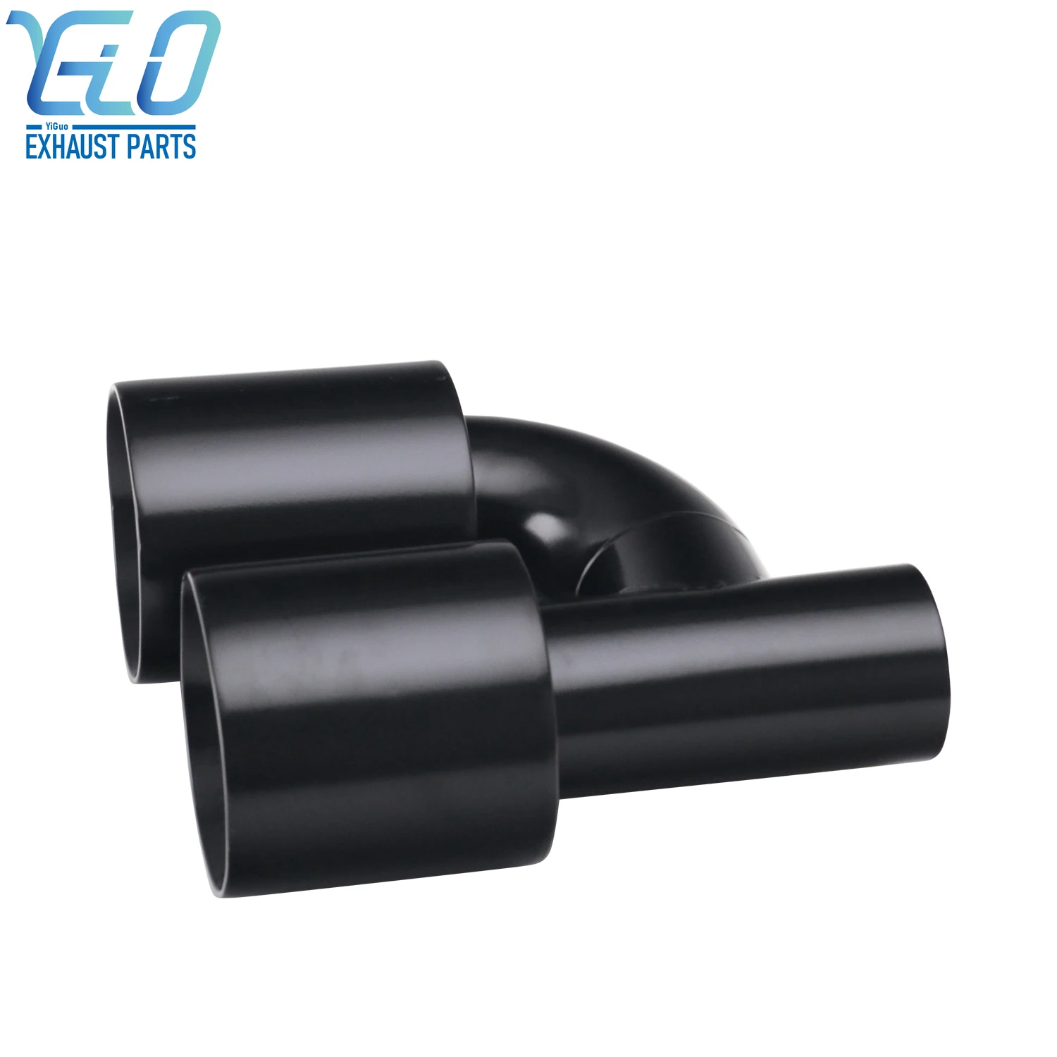 

1PCS Stainless Steel H-type Dual Exhaust Pipe 63mm to 89mm 102mm Black Muffler End Tip for universal car