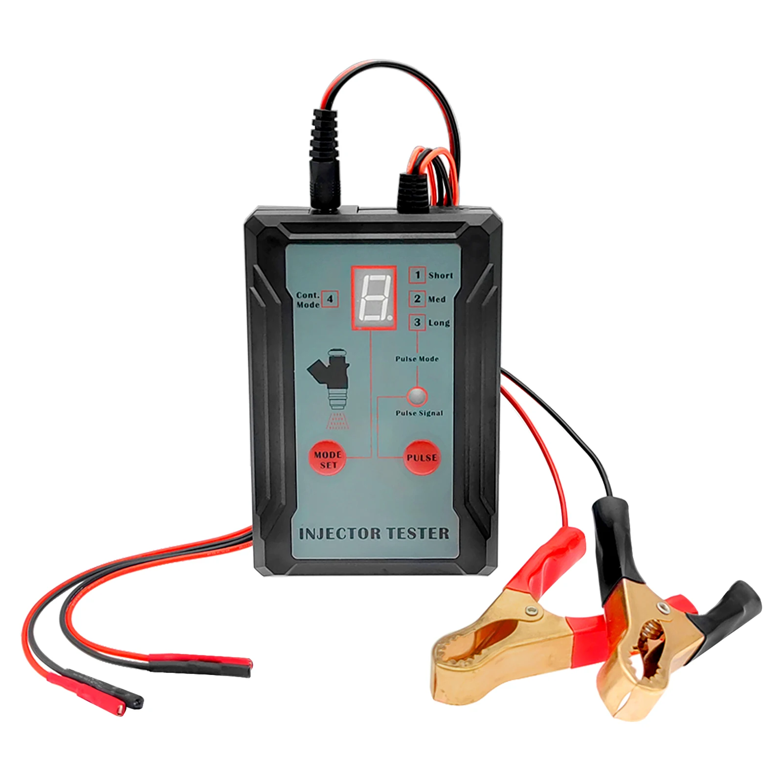 Fuel Injector Tester and Adapter for Diagnosis Cleaning of Injectors DIY Cleaning Tool Kits 12V/5V Switchable Short-circuit