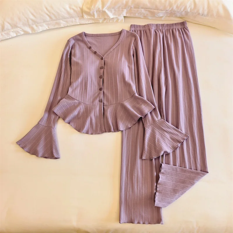 

Топ с длинными рукавами, пижамы, женская одежда, женская одежда для сна, весна-осень, новая пижама, комплект из 2 предметов, одежда для сна для сна