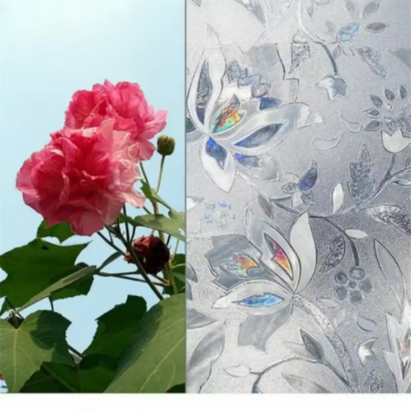 Static Cling Matte Frosted Window Film, Anti-Peep Privacy Glass Window Film Light Translucent Non See Through Window Sticker for