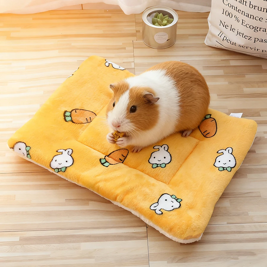 Warm Rabbit Bed Mat Chinchilla House Nest Hamster Accessories Winter Comfortable Small Animal Guinea Pig Cages Squirrel Hedgehog view 3