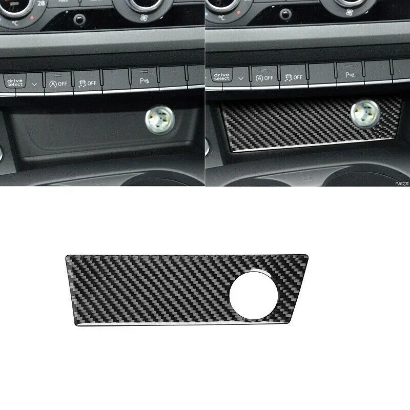 

Carbon Fiber Inner Cigarette Lighter Decorative Trim For Audi A4 B9 2017-2019