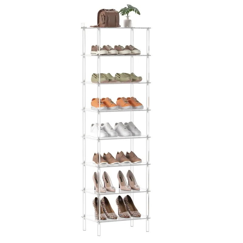 

Acrylic shoe rack 8-layer storage storage high shoe rack foyer, closet double shoe rack, transparent display rack