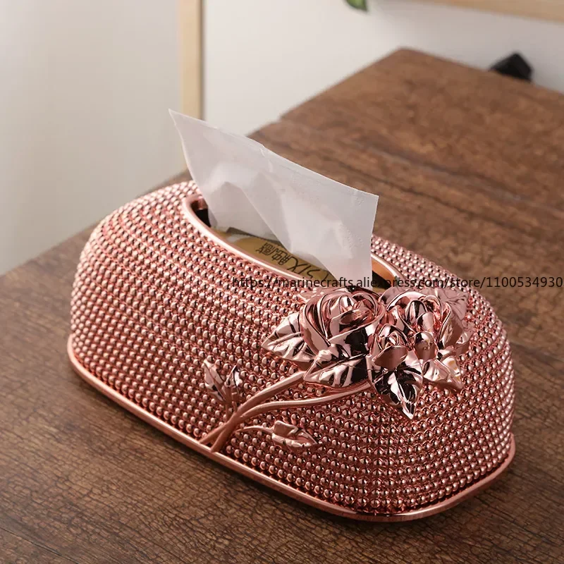 

European Style Light Luxury Acrylic Tissue Box Hotel Bar Fashion Creative Paper Napkin Box Storage