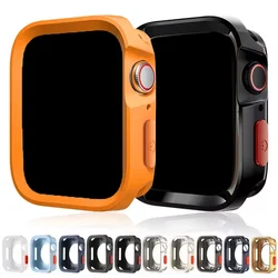 Funda para Apple Watch 49mm 44mm 40mm 45mm 41mm Protector anticaída funda suave de TPU iWatch Ultra 2 SE 9 8 7 6 5 4 Accesorios